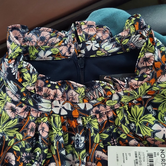 NEW Nordstrom Julia Jordan mock ruffled neck flutter sleeve floral dress - Picture 3 of 16